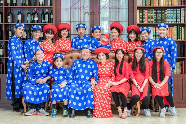 chụp hình gia đình Tết