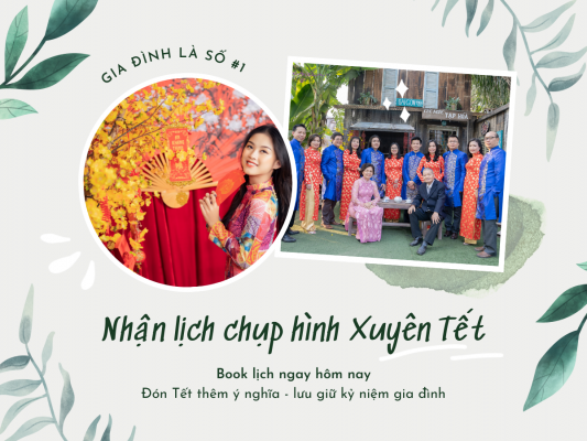 chụp hình gia đình Tết