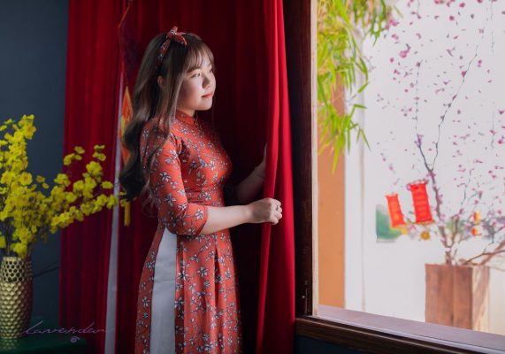 ảnh áo dài dễ thương