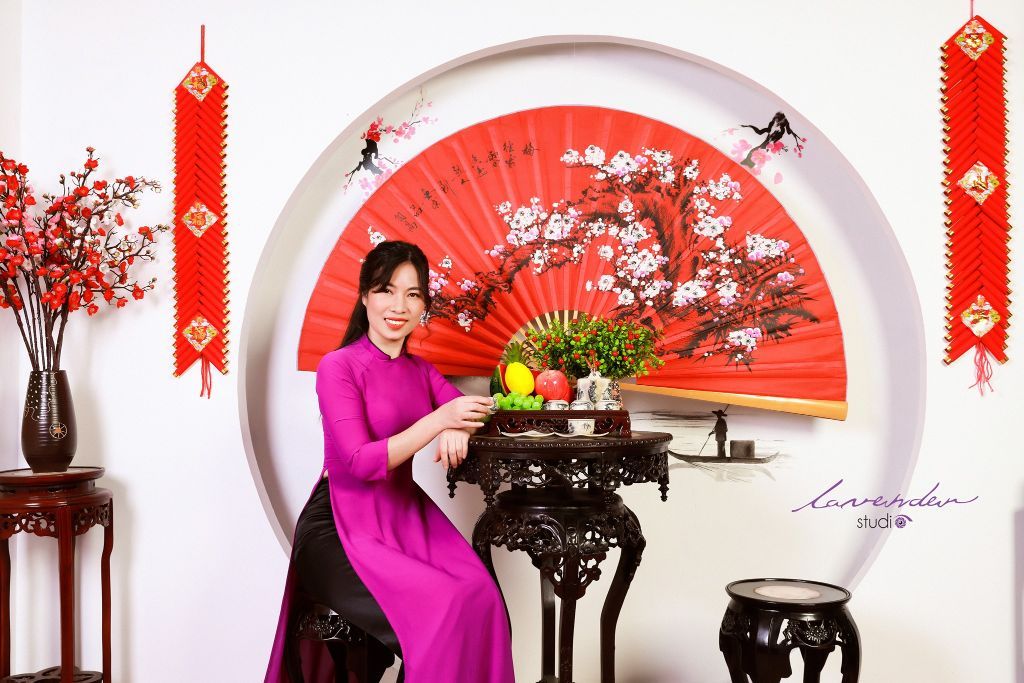 ảnh áo dài ở studio