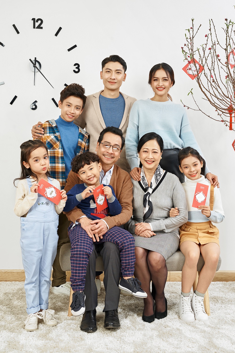 concept chụp ảnh nghệ thuật Tết gia đình